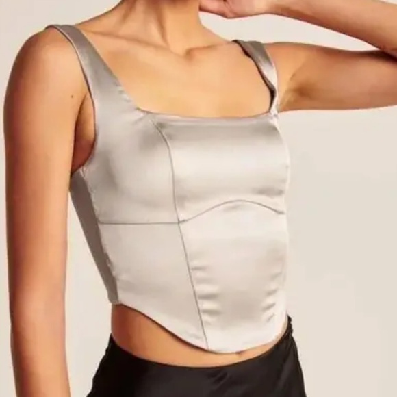Abercrombie & Fitch Tops - Abercrombie and fitch Elegant Cream Women's bustier Top tank satin